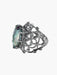 Ring Synthetic Stone Ring White Gold and Diamonds 58 Facettes