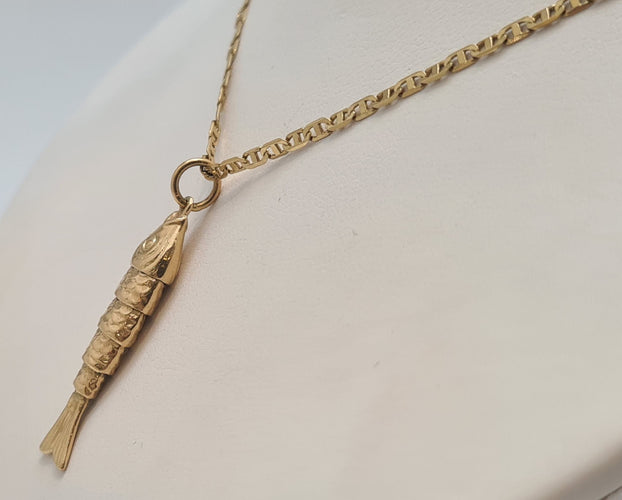 Collier Collier pendentif poisson en Or jaune 58 Facettes