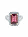 Bague 52 Bague Tourmaline rose Diamants 58 Facettes