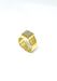 Signet ring in yellow gold, diamonds 58 Facettes