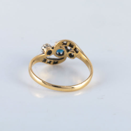 Bague Bague saphir diamant or platine 58 Facettes