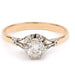 Ring 58 Diamond solitaire ring 0,65 cts platinum and 18 ct yellow gold 58 Facettes BD175
