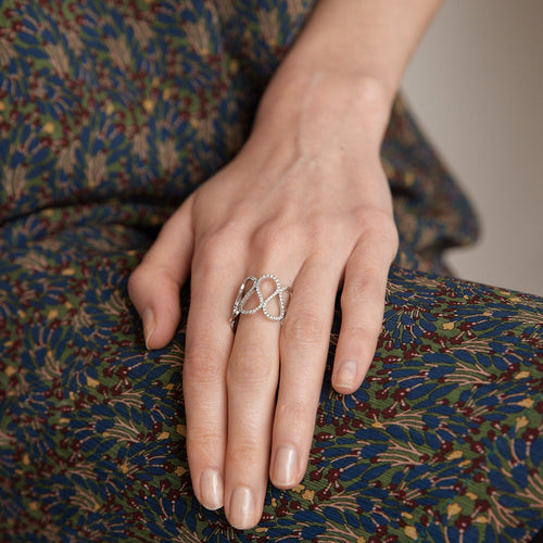 Bague 57 Bague Entrelacs Diamants 58 Facettes