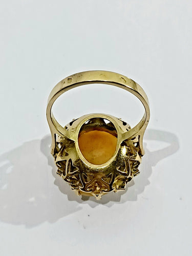 Bague 55 Bague Camée Or Rose 58 Facettes 3088/1