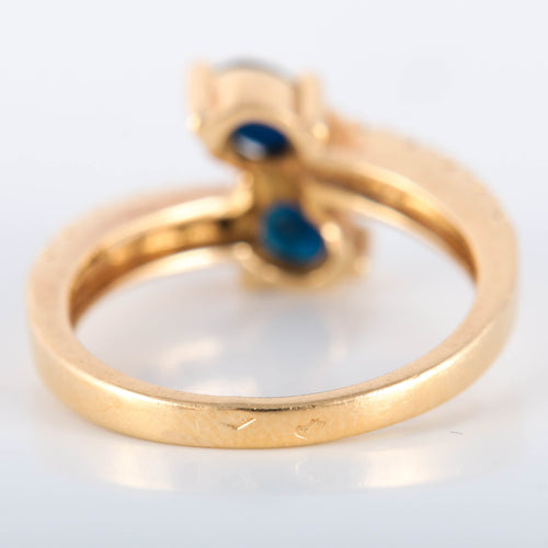 Bague 52 Bague Toi & Moi Saphirs Diamants 58 Facettes JE443