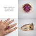 Ring 58.5 Vintage Ring Yellow Gold Pink Sapphires 58 Facettes 3473 LOT
