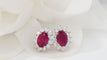Boucles d'oreilles Boucles d'oreilles en or blanc, rubis et diamants 58 Facettes 32242