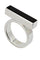 Bague 51 BAGUE MODERNE ARGENT ET ONYX "CHRISTOFLE" 58 Facettes 044321