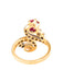 Ring You and me ruby ​​and fine pearl ring 58 Facettes