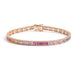 Rainbow Sapphire Tennis Bracelet Rose Gold 58 Facettes BRA92