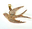 Pendentif Pendentif hirondelle perles fines rubis Napoléon III 58 Facettes