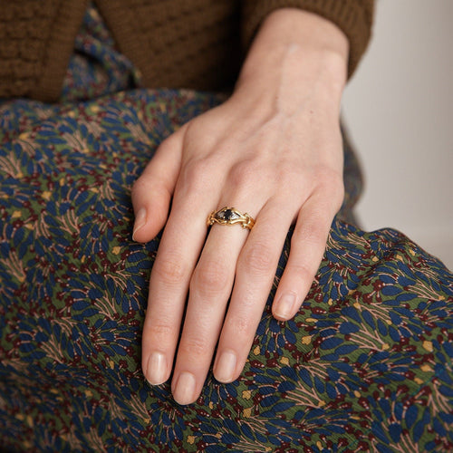 Bague 57 Bague or jaune saphir 58 Facettes 3229