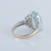 Ring 54 Aquamarine white gold ring 58 Facettes