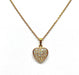 Pendant Chain and heart pendant in yellow gold and diamonds 58 Facettes