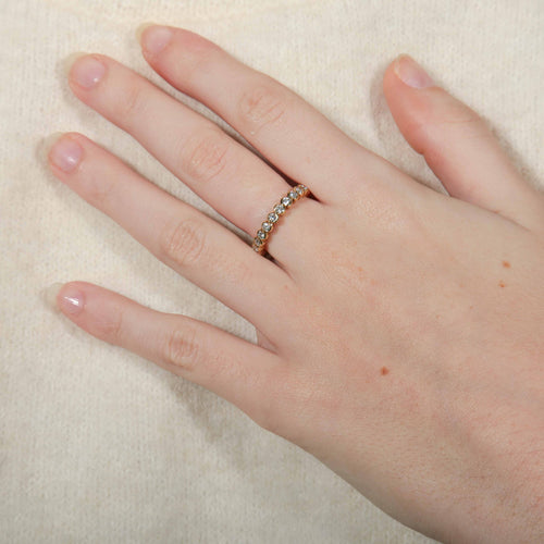 Bague 51 Alliance Tour complet 24 Diamants 58 Facettes 8397