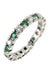EMERALD AND DIAMOND ALLIANCE RING 58 Facettes 044261