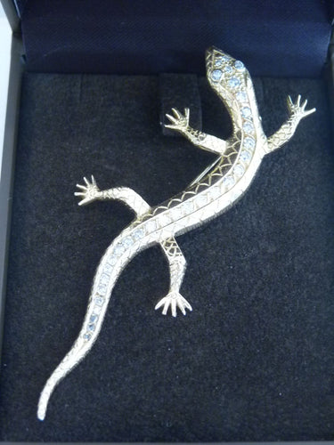 Broche Broche Lézard, Or Jaune & Diamant 58 Facettes