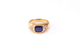 Ring 51 Signet ring with sapphire and diamond bangle 58 Facettes Chv-Jonc/saph.
