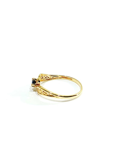Bague 54 Bague Or jaune Saphir 58 Facettes