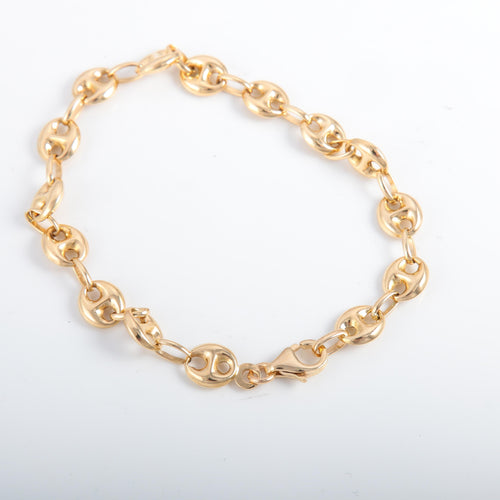 Bracelet BRACELET OR JAUNE MALLE GRAIN DE CAFE 58 Facettes LP 931