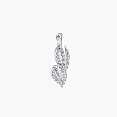 Pendentif Pendentif "feuilles" or blanc et diamants 58 Facettes P21L4