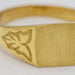 Ring 58 Square Signet Ring Yellow Gold 58 Facettes D359736LF