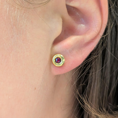 Boucles d'oreilles Boucles d'oreilles or jaune et rubis 58 Facettes 27268