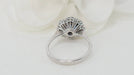 Ring 56 Daisy ring in Ceylon sapphire and diamonds 58 Facettes 32271