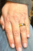 Ring 53 Alliance 18 carat yellow gold diamond pattern 58 Facettes