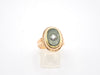 Ring 54.5 Old ring in gold, diamond, jade 58 Facettes