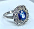 Bague 52 Bague marguerite Saphir Diamants 58 Facettes AB201