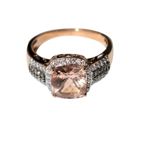 Bague Bague or rose et morganite 58 Facettes 470