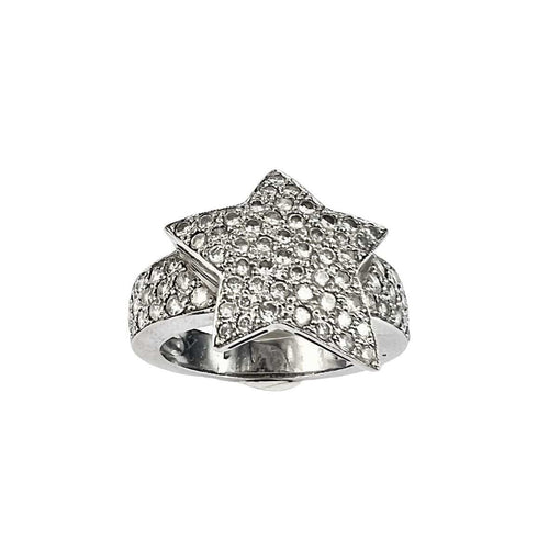 Bague 50 Bague Etoile en Or blanc & diamants 58 Facettes 20400000631