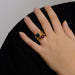 50 Poiray Ring - Emerald Ruby Cabochon Double Bangle Ring 58 Facettes 1