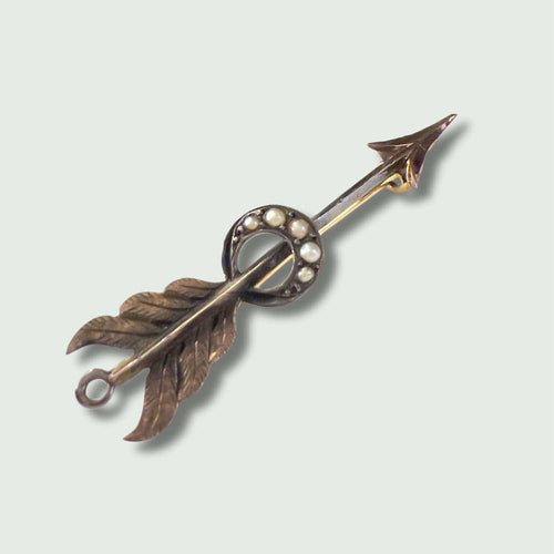 Broche Petite broche début SXX en or 18 carats et perles 58 Facettes Q981A