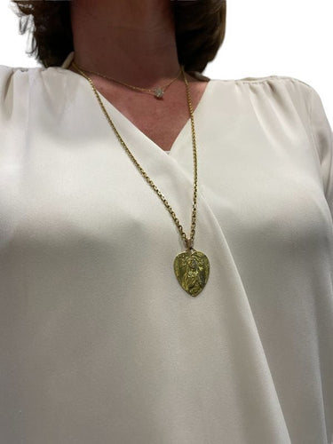 Pendentif MÉDAILLE VIERGE ANCIENNE 58 Facettes 061361