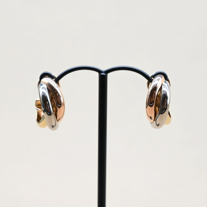 Boucles d'oreilles Cartier - Boucles D’oreilles Trinity 3 Ors 58 Facettes