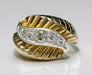 Ring 57 Old retro ring in gold, platinum and diamonds 58 Facettes