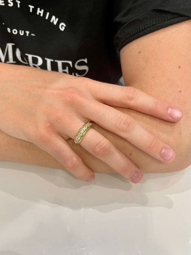 Bague DEMI-ALLIANCE DIAMANTS 58 Facettes 055221