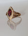 Ring 50.5 Marquise Napoleon III Ring Yellow Gold, Pearls And Garnet 58 Facettes 496