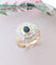 Bague 54.5 Bague Saphir Diamants Or Deux Tons 58 Facettes AA 1520