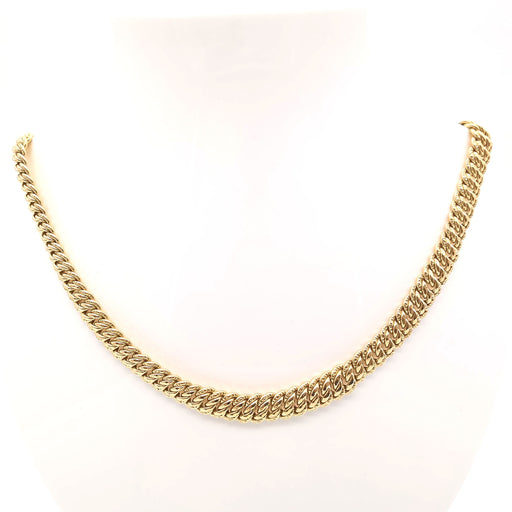 Necklace American mesh necklace yellow gold 58 Facettes