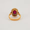 Bague 52 Bague style Pompadour Rubis synthétique Diamants 58 Facettes EL2-40