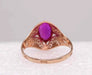 Ring 53 Gold ring, pink stone 58 Facettes 11083