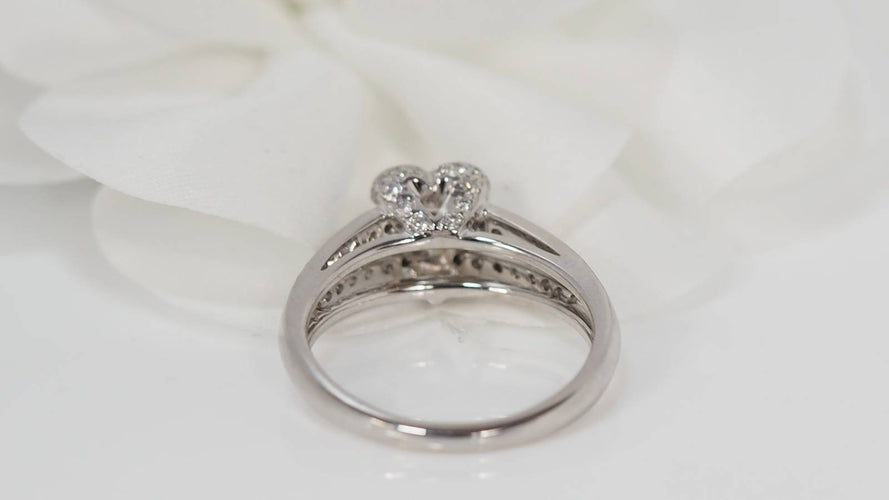 Bague 58 Bague solitaire cœur diamant 1,01ct 58 Facettes 31077