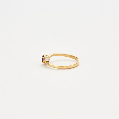 Bague 52 Bague fine Grenat Diamants 58 Facettes EL2-145