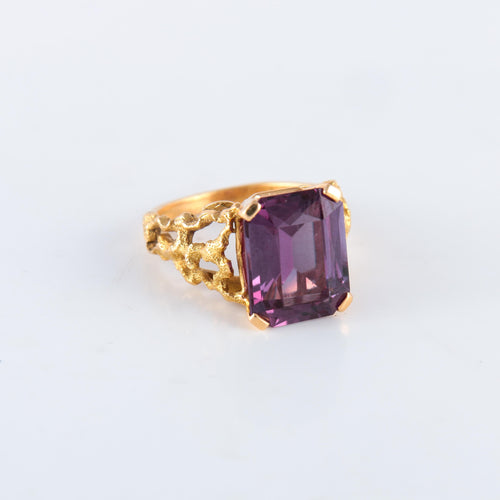 Bague Bague fils d'or Améthyste 58 Facettes