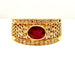 Bague 54 Bague Or jaune Rubis Diamants 58 Facettes AB227