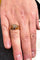 Bague 63 Chevalière ancienne en or rose, platine, diamant 58 Facettes