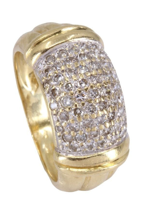 Bague 56 Bague Or jaune pavage Diamants 58 Facettes 080641